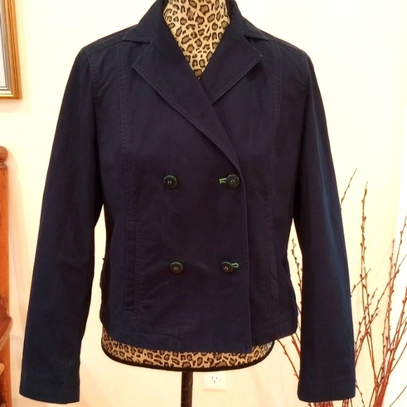 Liz Claiborne Ladies Double Breasted Jacket Size:6 Color:Navy - Picture 1 of 12